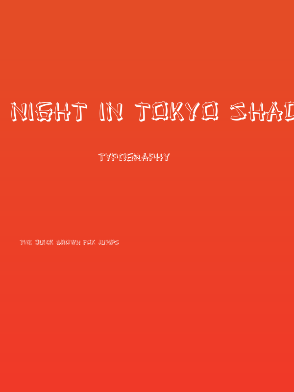 Night in Tokyo Shadow Regular Poster