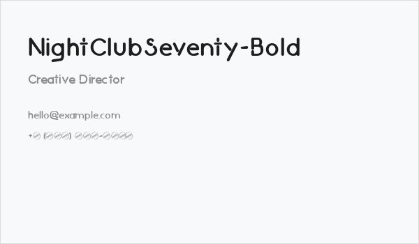NightClubSeventy-Bold Business Card