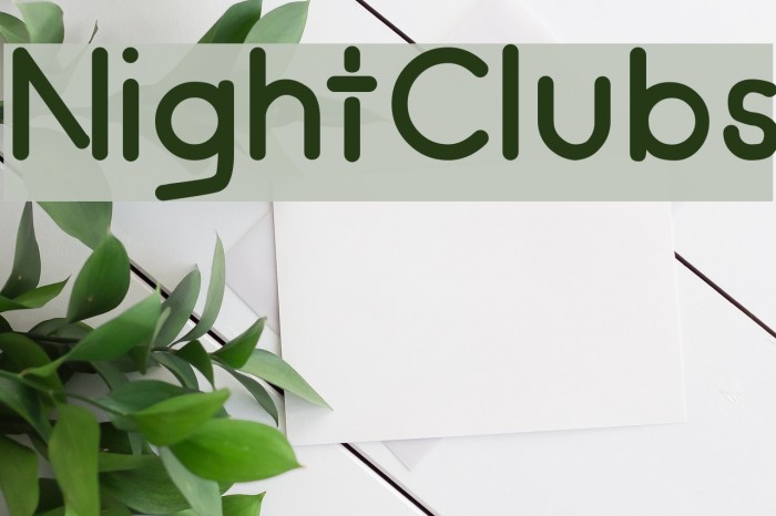 NightClubs Font examples