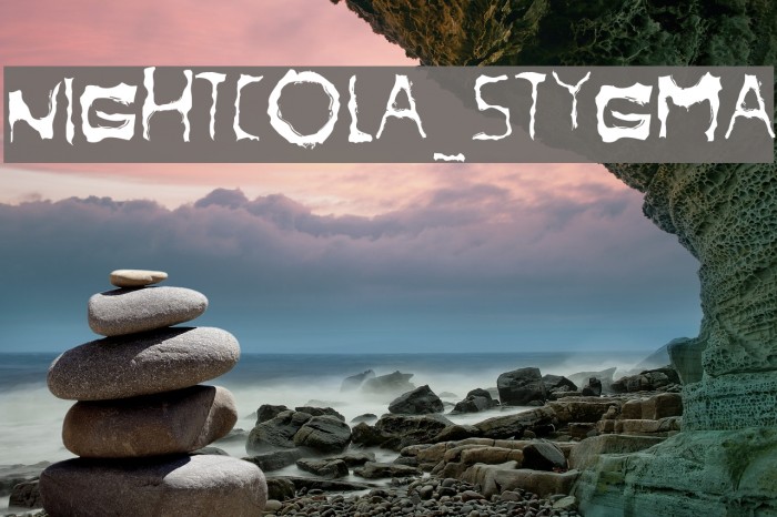 NightCola_Stygma Font examples