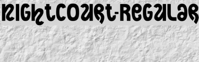 NightCourt-Regular Font examples