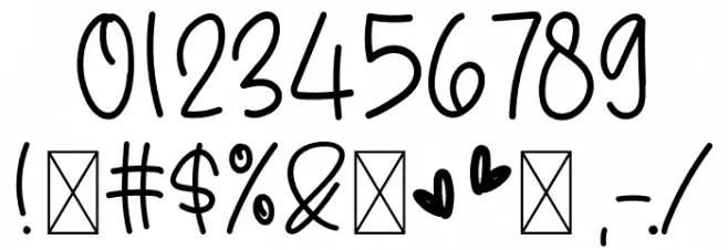 NightDreamRegular Font OTHER CHARS