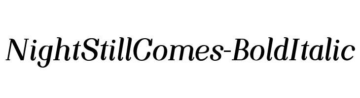 NightStillComes-BoldItalic Font