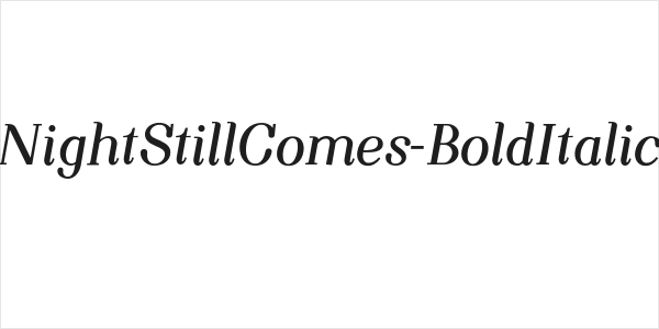 NightStillComes-BoldItalic Logo