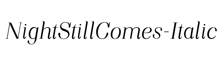NightStillComes-Italic  नि: शुल्क फ़ॉन्ट्स डाउनलोड