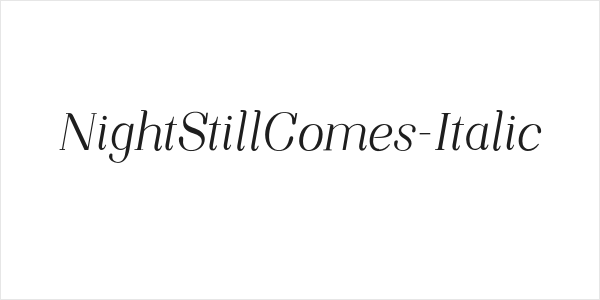 NightStillComes-Italic Logo