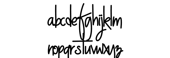 NightWork Font LOWERCASE