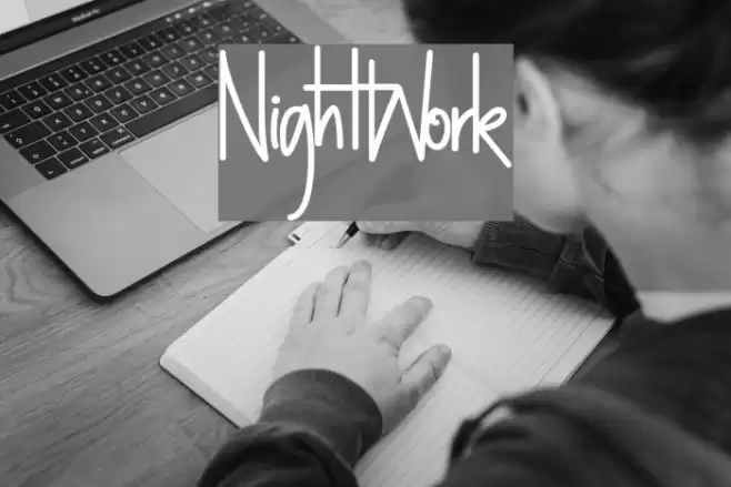 NightWork Font examples