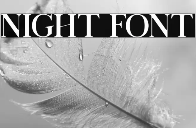 Night Font examples
