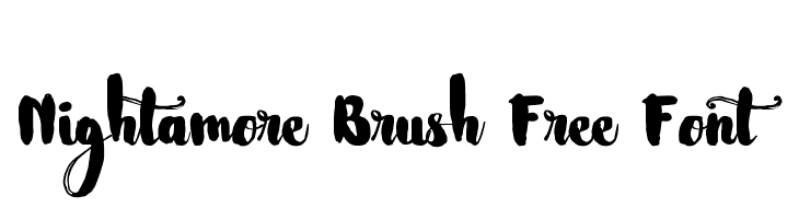 Nightamore Brush Free Font  Fuentes Gratis Descargar