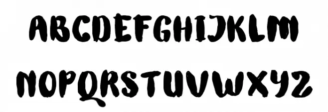 Nightamore Brush Free Font 字体 大写