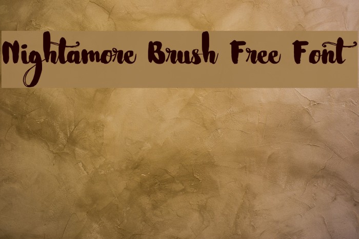 Nightamore Brush Free Font Example 3