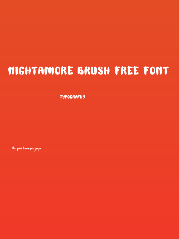 Nightamore Brush Free Font Poster