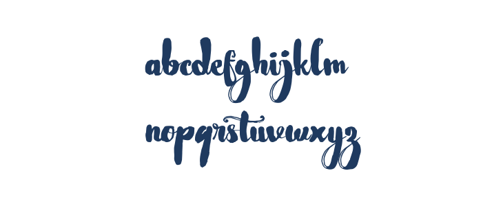 Nightamore Brush Free Font Lowercase