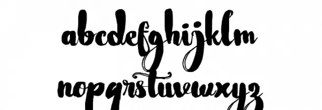 Nightamore Brush Free Font फ़ॉन्ट लोअरकेस