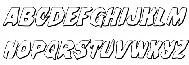 Nightchilde 3D Italic Fuentes MAYÚSCULAS