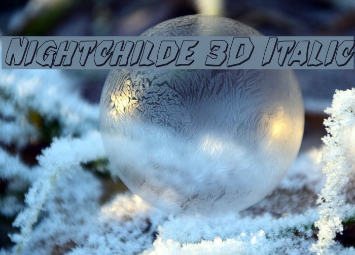 Nightchilde 3D Italic Font examples