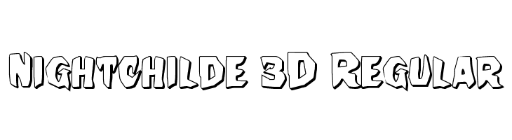 Nightchilde 3D Regular  Fuentes Gratis Descargar