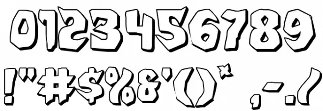 Nightchilde 3D Regular Font OTHER CHARS