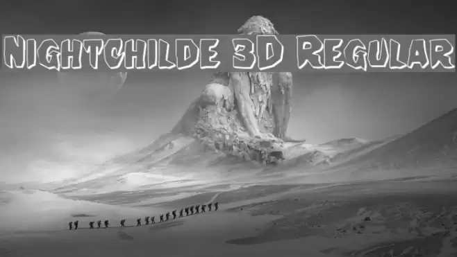 Nightchilde 3D Regular Font examples