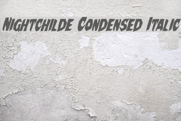 Nightchilde Condensed Italic Font examples