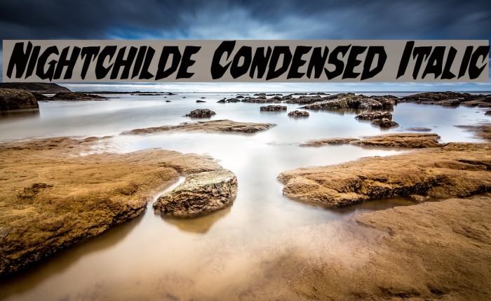 Nightchilde Condensed Italic Font examples