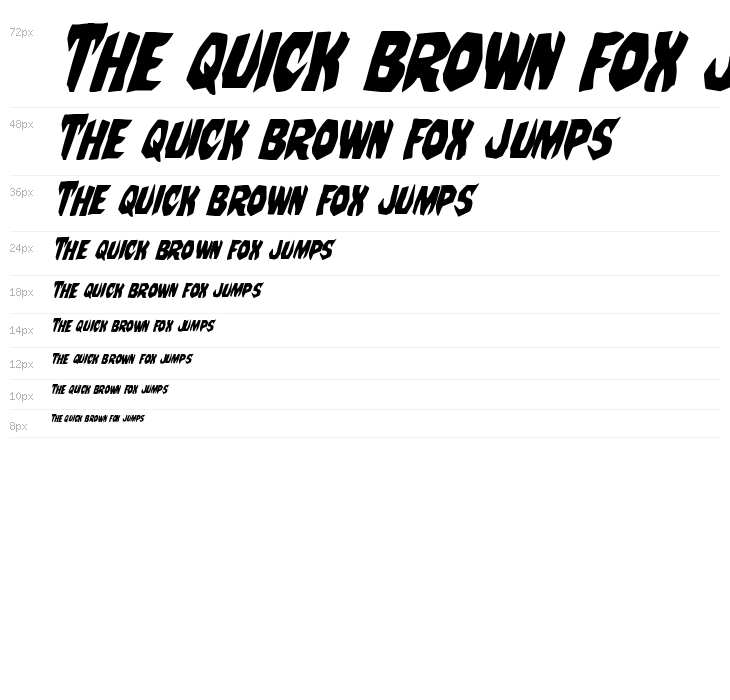 Nightchilde Condensed Italic Waterfall