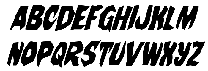 Nightchilde Condensed Italic Font LOWERCASE