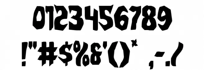 Nightchilde Condensed Font OTHER CHARS