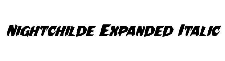 Nightchilde Expanded Italic Font