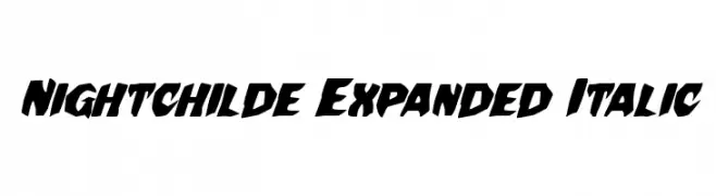 Nightchilde Expanded Italic  Fuentes Gratis Descargar