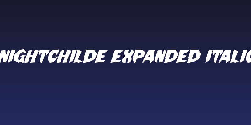 Nightchilde Expanded Italic Social Header