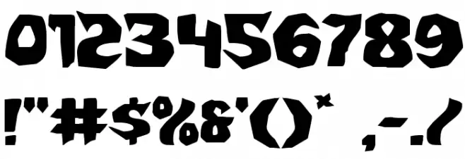 Nightchilde Expanded Font OTHER CHARS