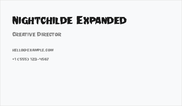 Nightchilde Expanded Business Card