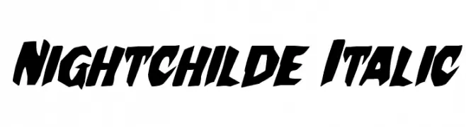 Nightchilde Italic  les polices de caractères gratuit tlcharger