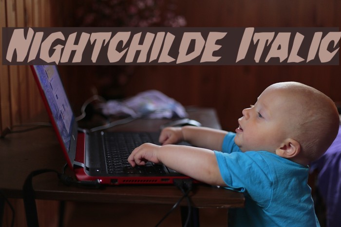Nightchilde Italic Font examples