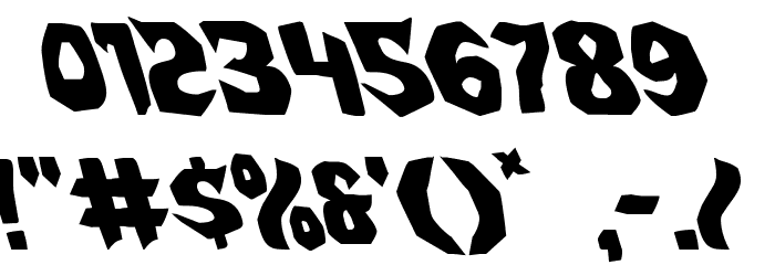 Nightchilde Leftalic Font OTHER CHARS