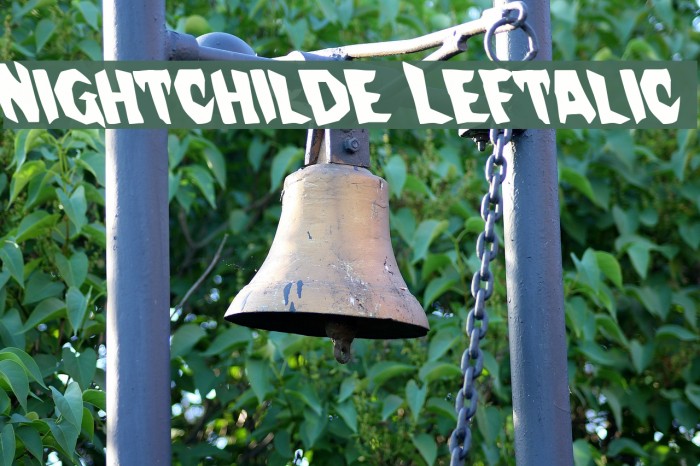 Nightchilde Leftalic Font examples