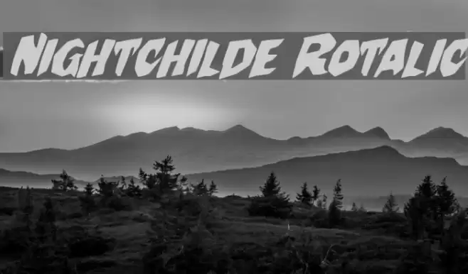 Nightchilde Rotalic Font examples