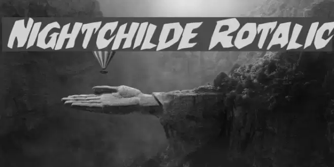 Nightchilde Rotalic Font examples