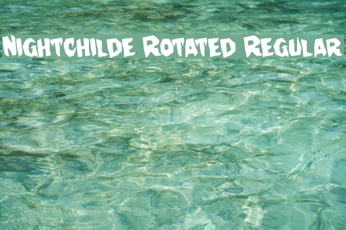 Nightchilde Rotated Regular Font examples