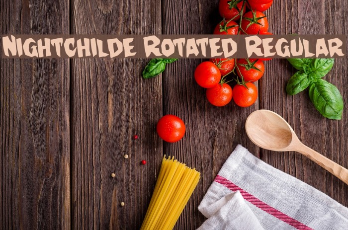 Nightchilde Rotated Regular Font examples