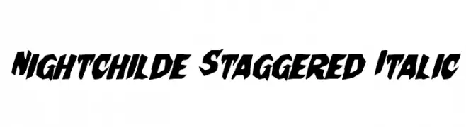 Nightchilde Staggered Italic  تنزيل الخطوط