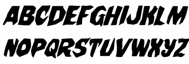 Nightchilde Staggered Italic Fonte MAIÚSCULAS