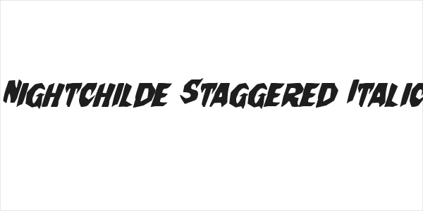 Nightchilde Staggered Italic Logo
