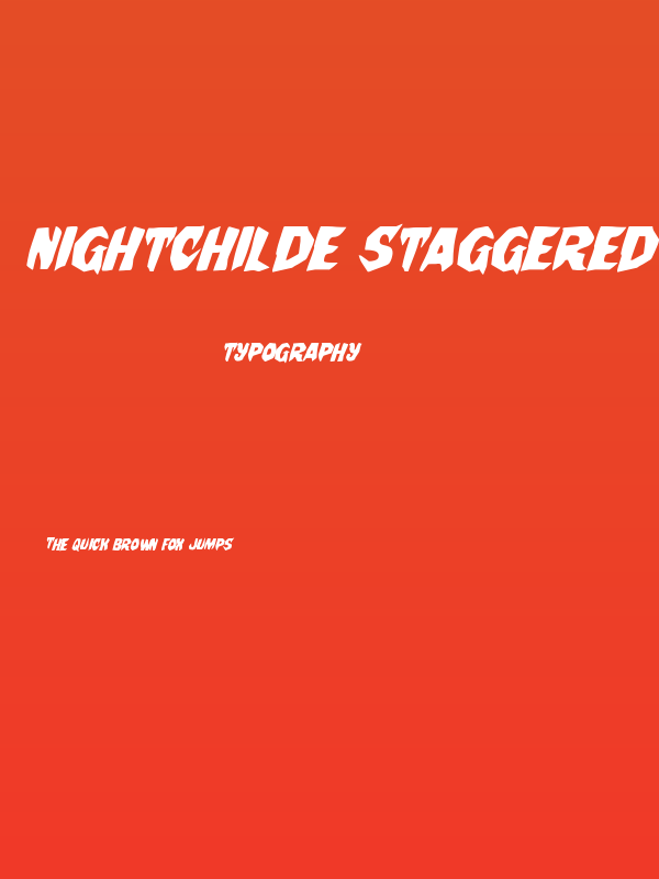 Nightchilde Staggered Italic Poster