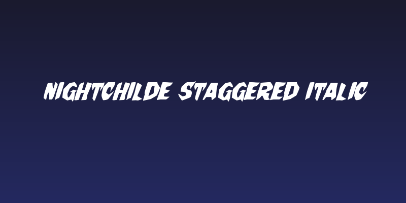 Nightchilde Staggered Italic Social Header