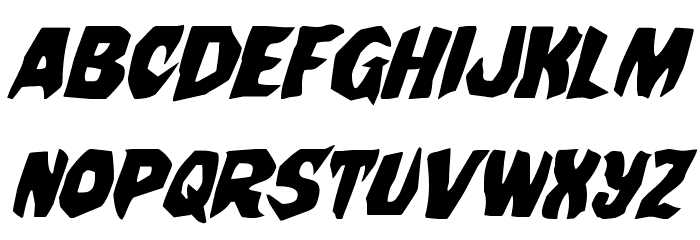 Nightchilde Staggered Italic Font LOWERCASE