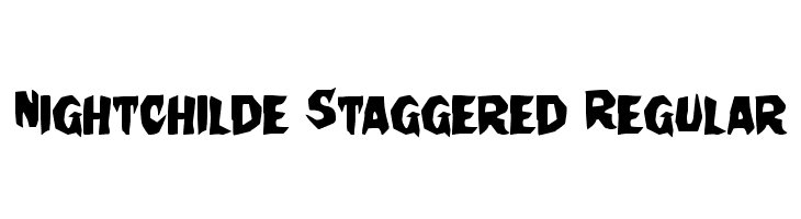 Nightchilde Staggered Regular  Frei Schriftart Herunterladen