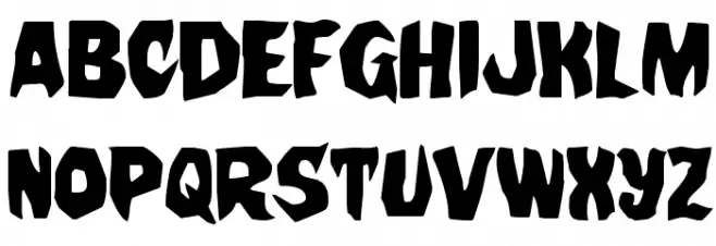 Nightchilde Staggered Regular Font Litere mari
